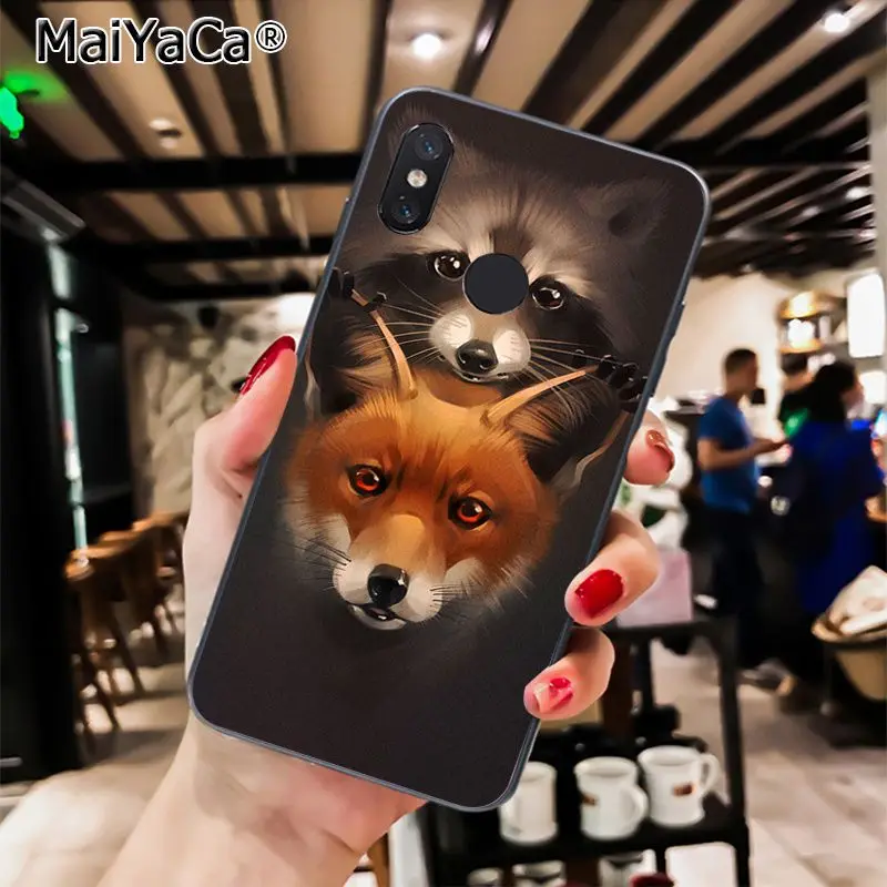 MaiYaCa модный енот красная панда лиса дизайн чехол для телефона для Xiaomi Redmi4X 6A S2 Go Redmi 5 5Plus Note4 Note5 7 Note6Pro