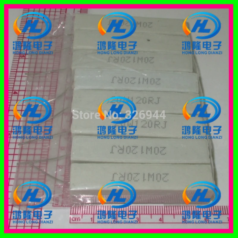 

(10pcs/lot) 20W 120 ohm +/-5% Horizontal cement resistor / 20W 120R ohm 5% Cement resistance / 20W 120RJ Ceramic resistor