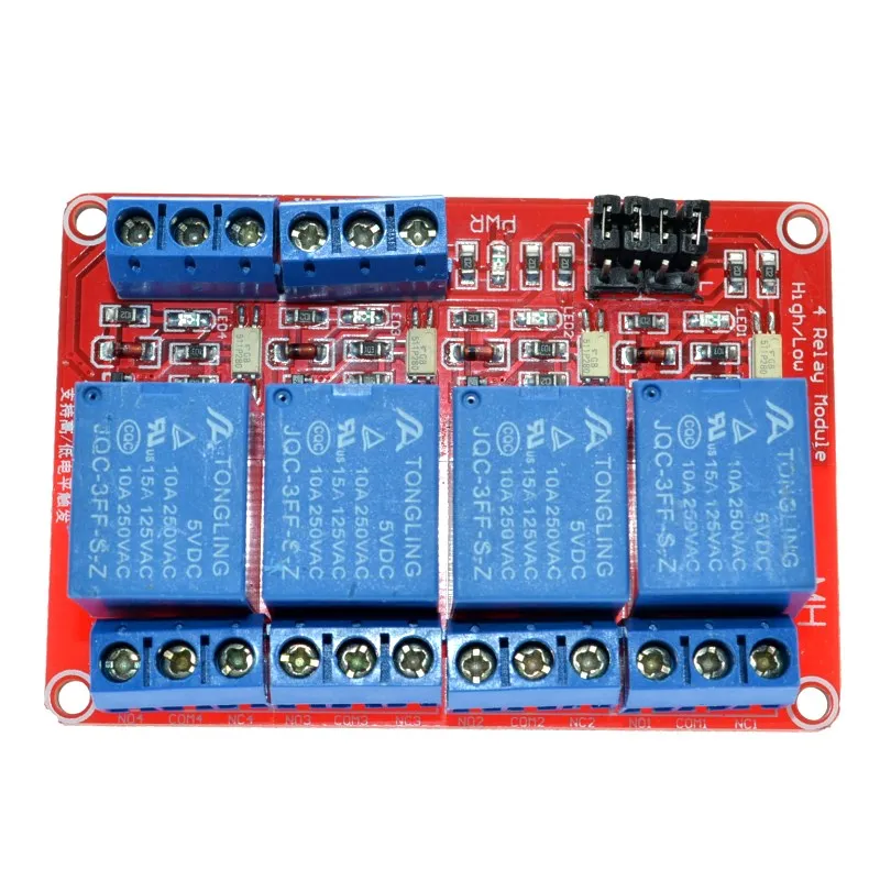 4 Канальный Релейный Модуль 5 в с изоляцией оптрона поддерживает высокое и низкое