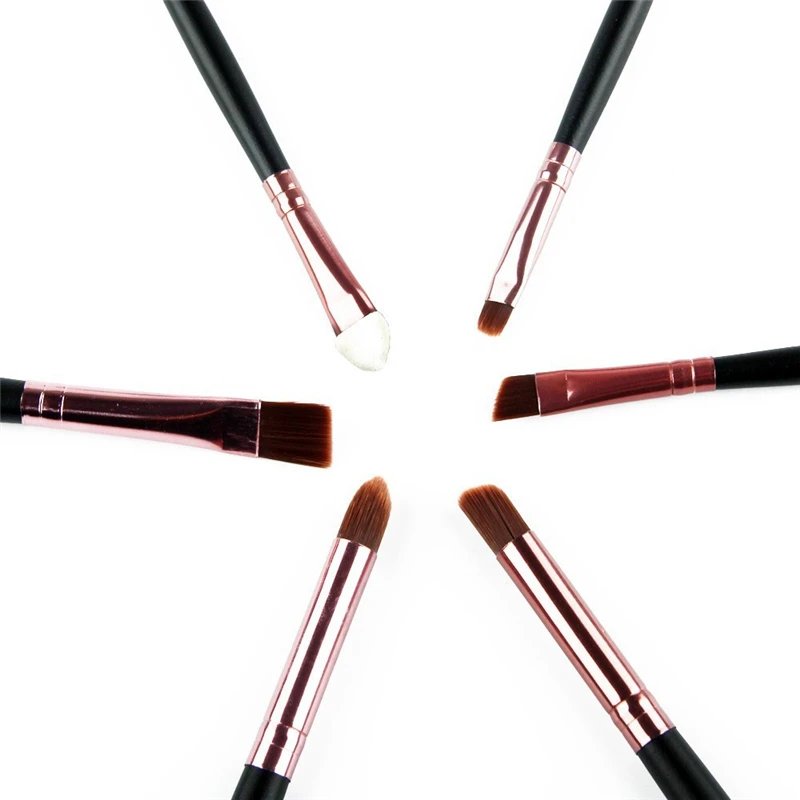 6pcs Eye Makeup Brushes Set Eyeshadow Eyeliner Eyebrow Brush Lip Make Up kit Professional Tool Kit Maquiagem | Красота и здоровье
