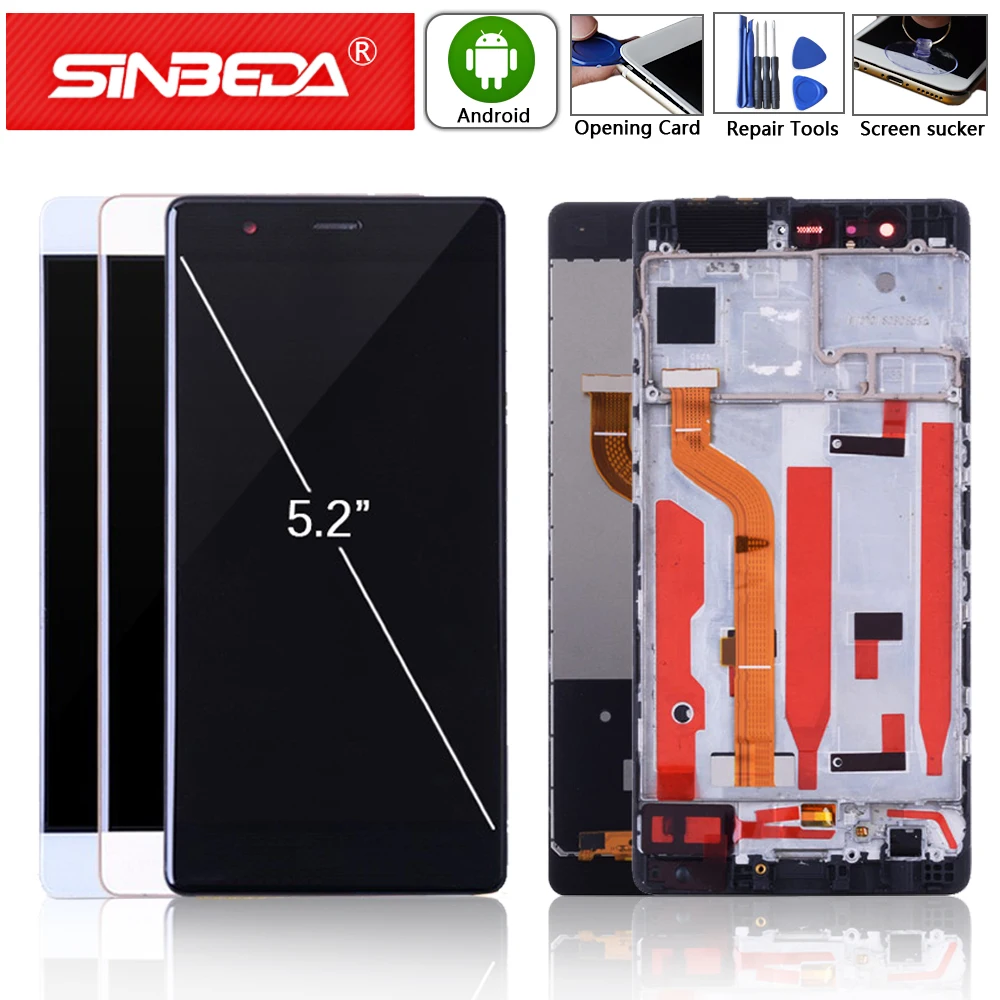 5 2 &quotдля Huawei P9 ЖК дисплей сенсорный экран дигитайзер с рамкой сборка для HUAWEI EVA L09