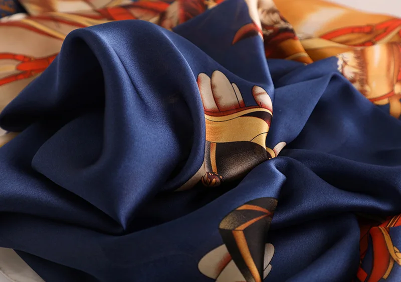 New Lady Silk Scarf Women Fashion Print Flower Scarf Beach Scarves Women Silk Shawls Retro Wraps and Scarves Hijabs