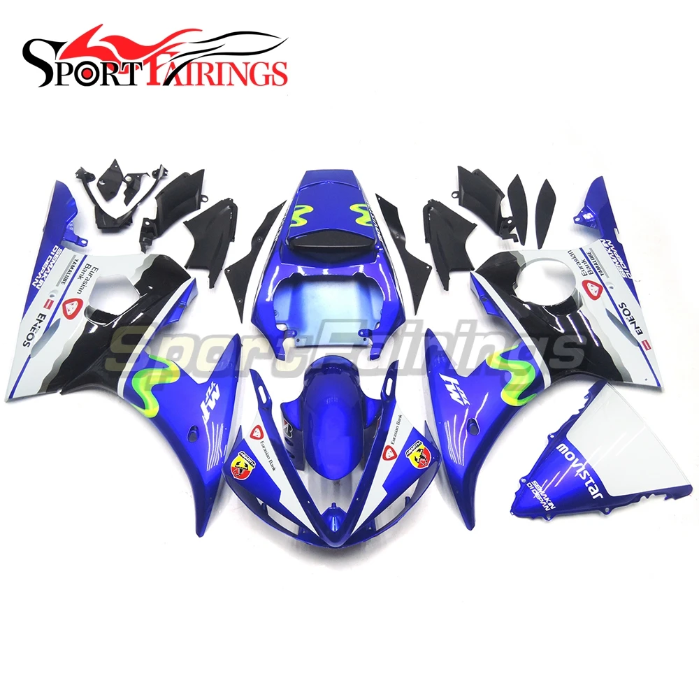 

Fairings For Yamaha YZF R6 05 YZF-R6 2005 Injection ABS Plastic Motorcycle Complete Fairing Kit YZF600 Cowlings Blue Black