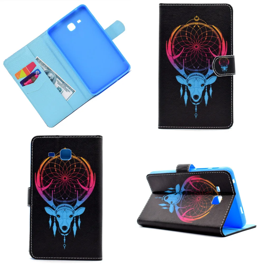 Ультратонкий чехол книжка из искусственной кожи с рисунком для Samsung Galaxy Tab A 7 0 Φ