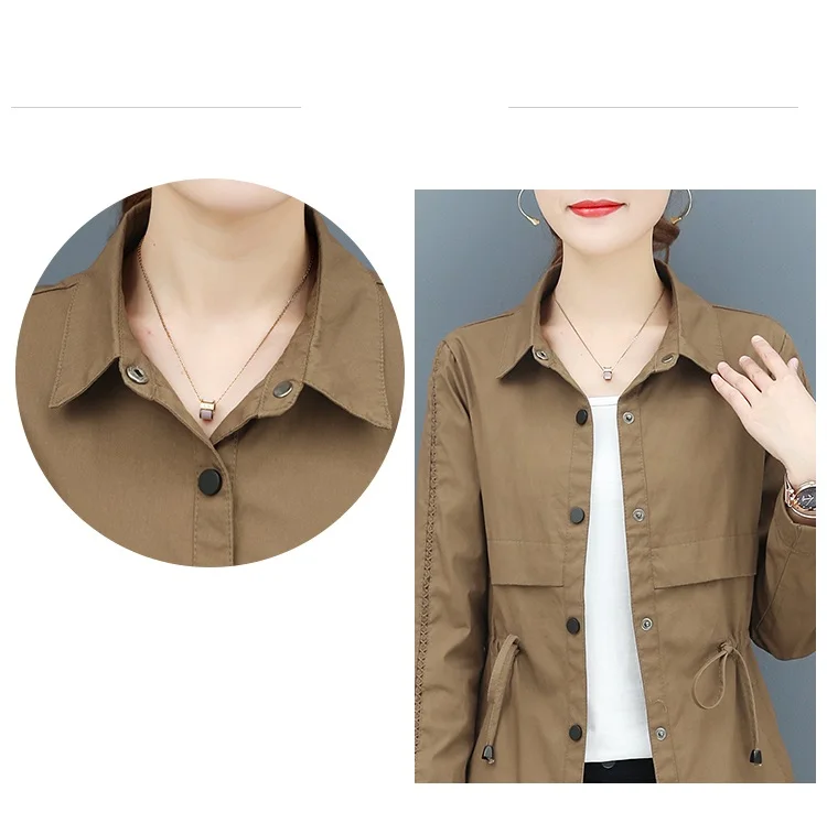 

Top selling product in 2019 trench coat for women Spring-autumn large size coats Korean style Fashionable female clothing K4613