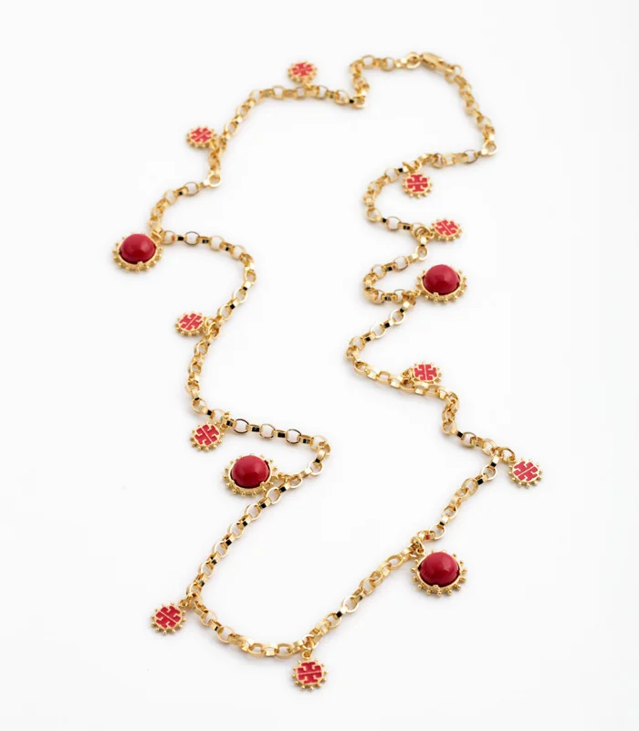 Хит продаж универсальные ожерелья из смолы и стекла цинковый сплав трендовые