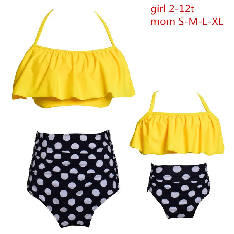 Одинаковая одежда для всей семьи; купальные костюмы для мамы и дочки; бикини; купальные костюмы для мамы и дочки; семейный образ - Цвет: as picture
