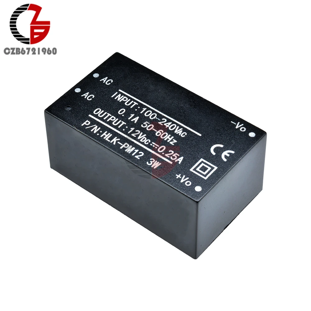 HLK PM12 AC DC понижающий силовой трансформатор переменного тока 100 240 В в постоянный