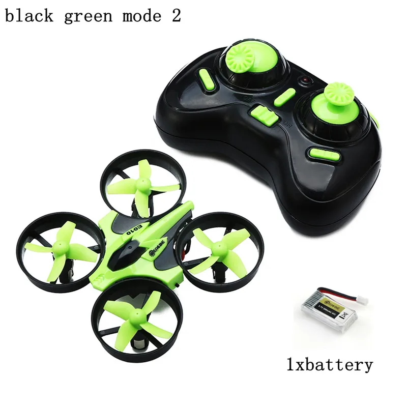 Green 1battery Mode2 Eachine E010 Мини 2,4G 4CH 6 A xis 3D Безголовый режим функция памяти RC Квадрокоптер RTF RC маленький подарок детские игрушки - Цвет: Green 1battery Mode2