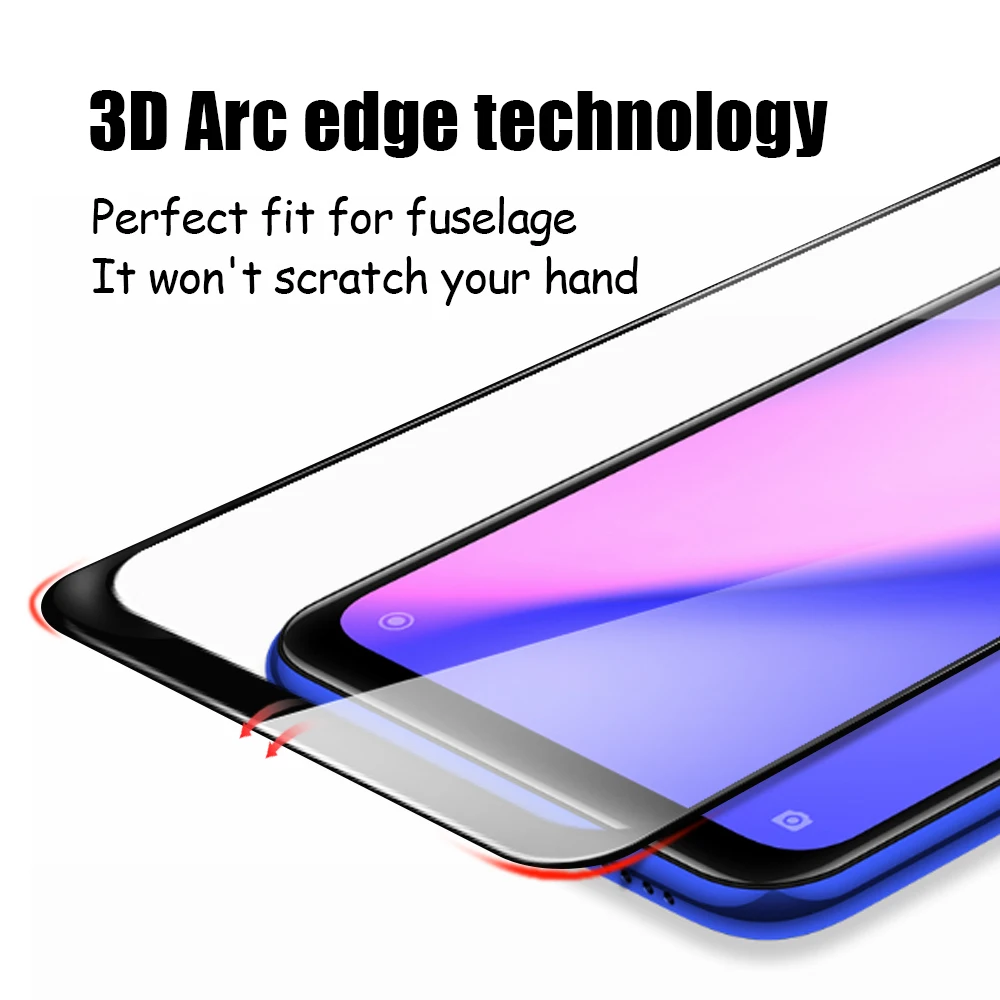 Wellzly 2 шт Полное покрытие протектор экрана стекло для Xiaomi Redmi note 7 3 4X5 5A закаленное 5