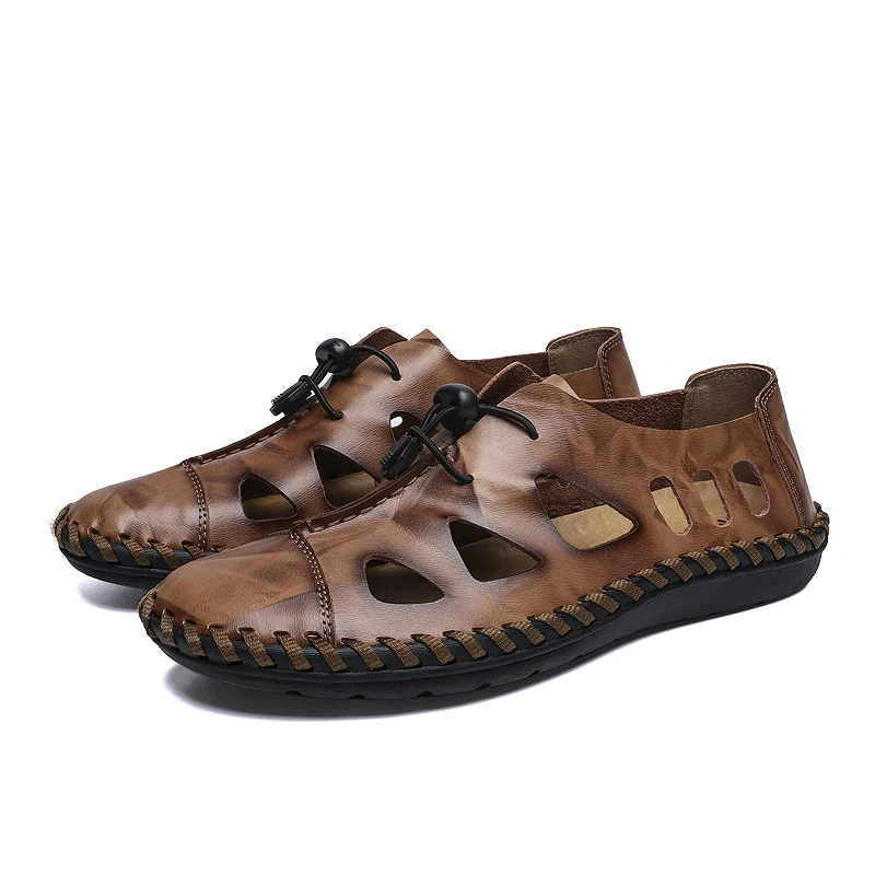 Новинка 2019 года летние мужские сандалии из натуральной кожи Zapatos De Hombre пляжные