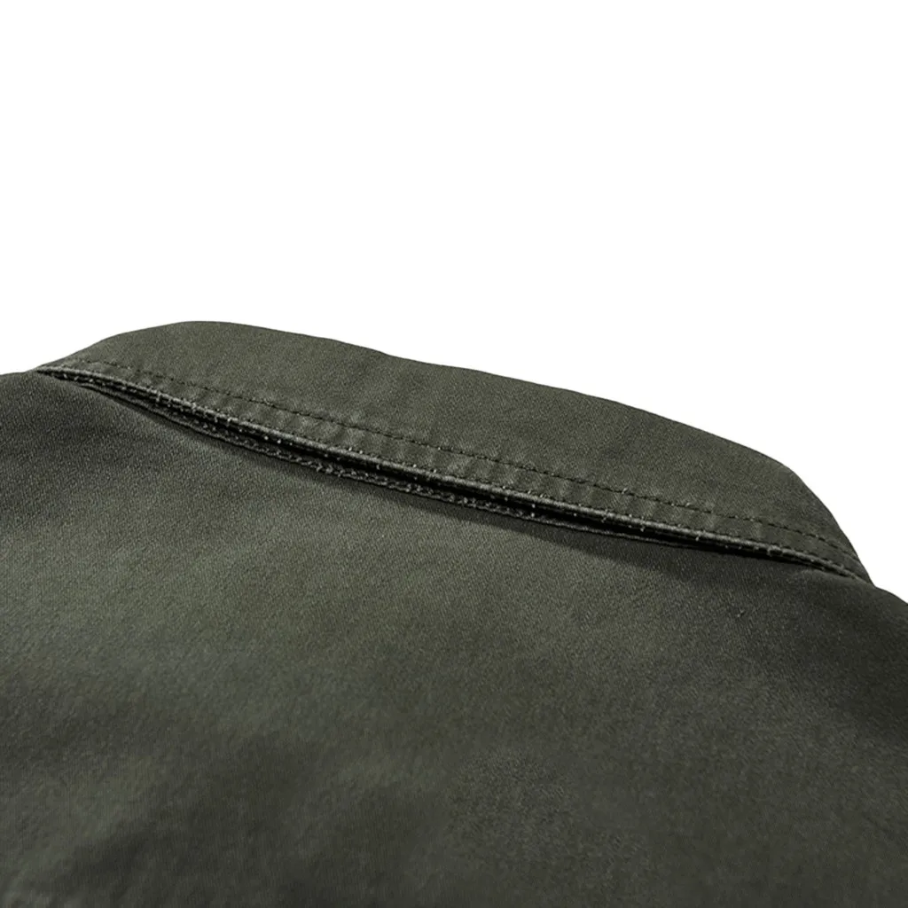 Мужская рубашка Повседневная Camisa Masculina с несколькими карманами Топы новая Униформа летчика Военная Рубашка с длинными рукавами Мужская Повседневная рубашка