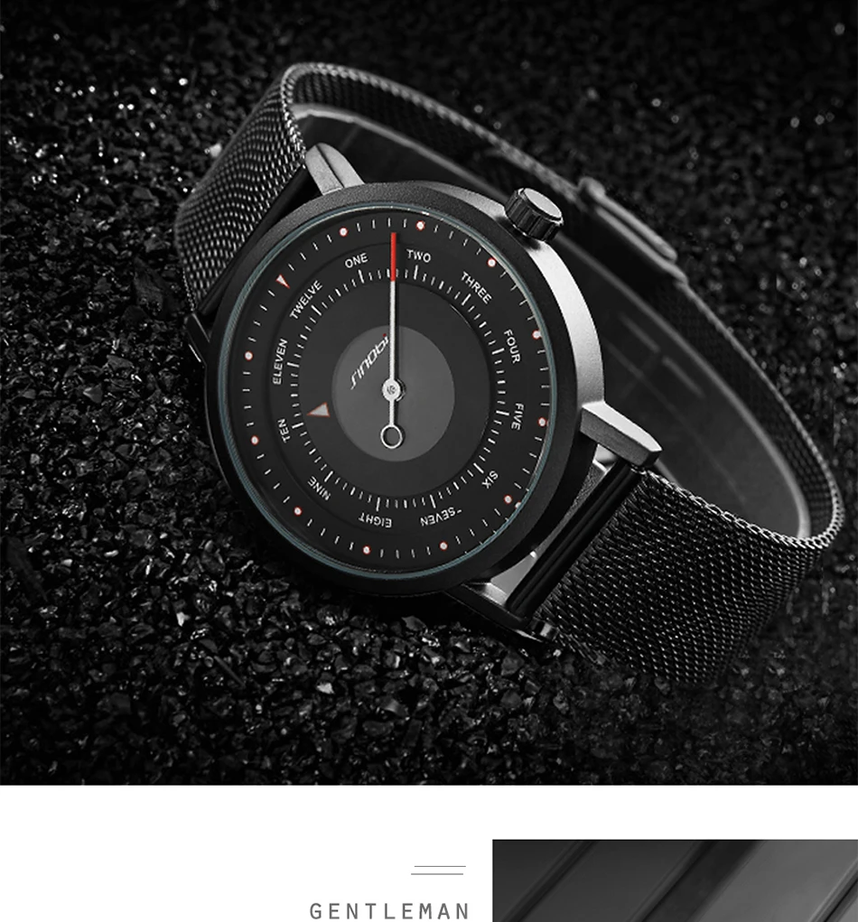 Sinobi Top Luxury Brand Men Leather Strap Sports Watches Men's Quartz Clock Man Waterproof Wrist Hiking Watch Relogio masculino