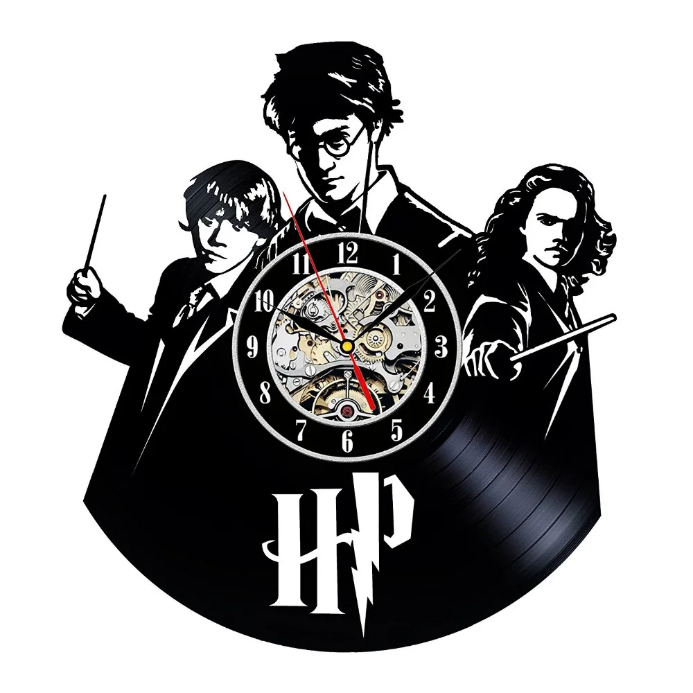 2021 хит продаж настенные часы с виниловой пластиной художественные черные Duvar Saati