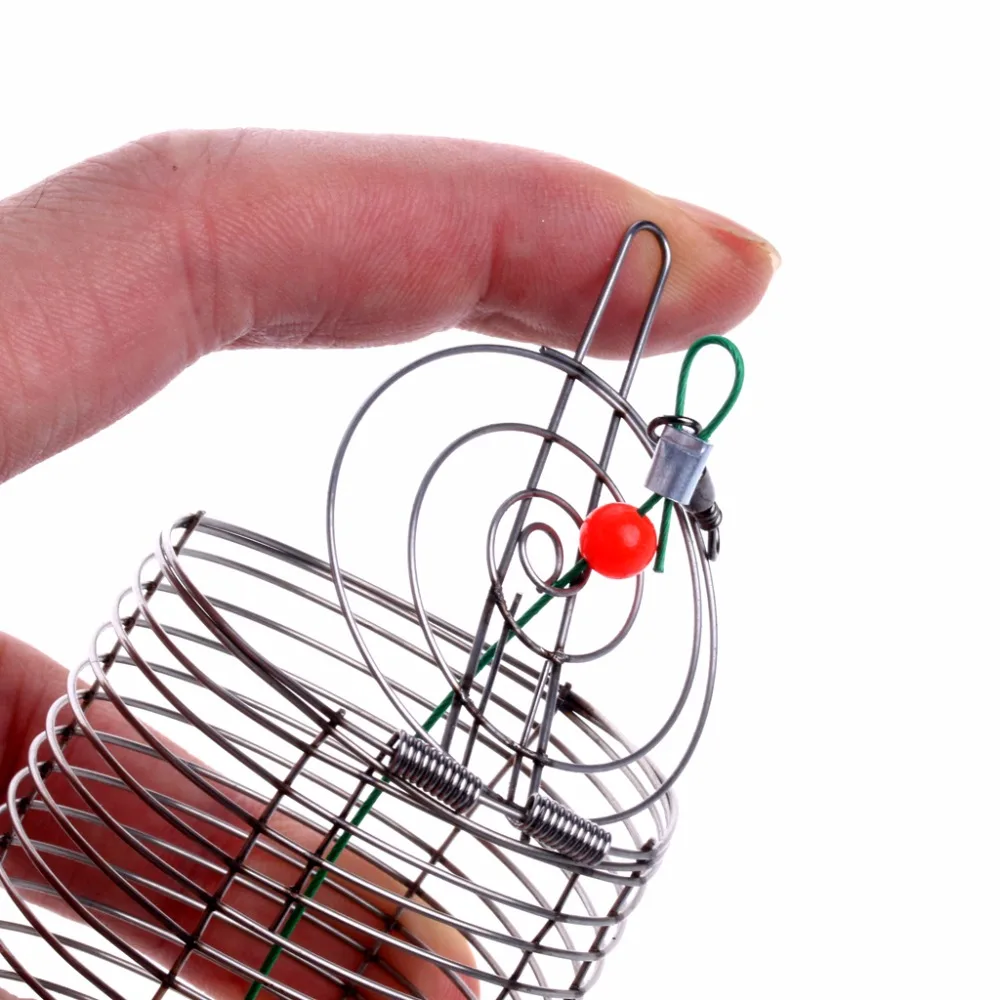Проволока из нержавеющей стали Рыболовная Ловушка клетка держатель корзины