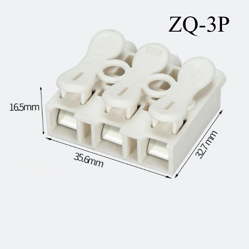5 шт./лот ZQ 1P/ZQ 2P/ZQ 3P пружинный разъем провода отлично подходит для светодиодной
