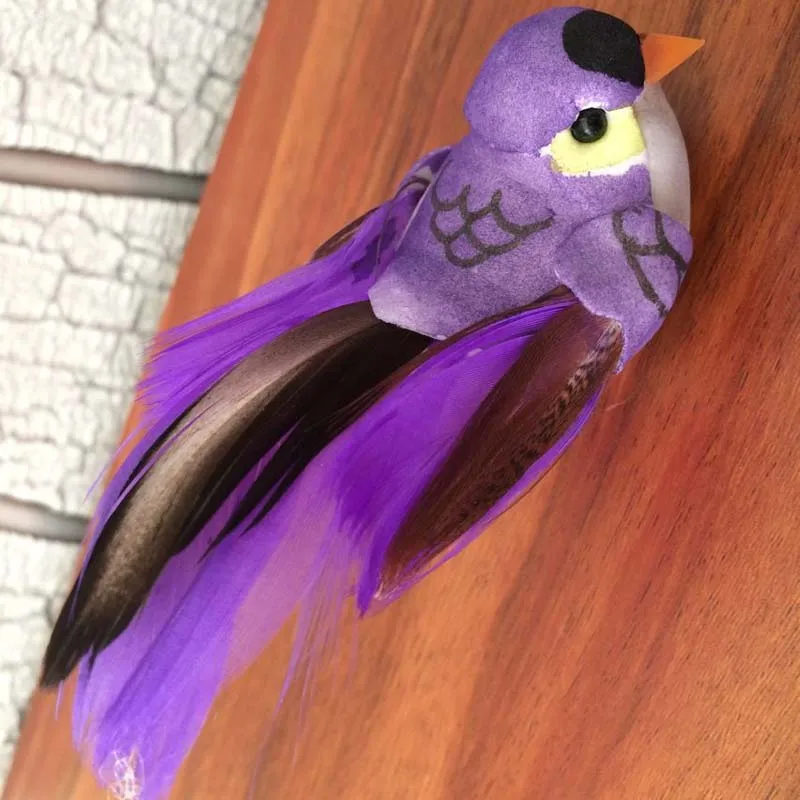 10*3,2*4 см, 6 шт., 3 цвета Декоративные Мини Птица искусственная пена перья птицы с пластиковым зажимом для домашнего декора, свадебные украшения