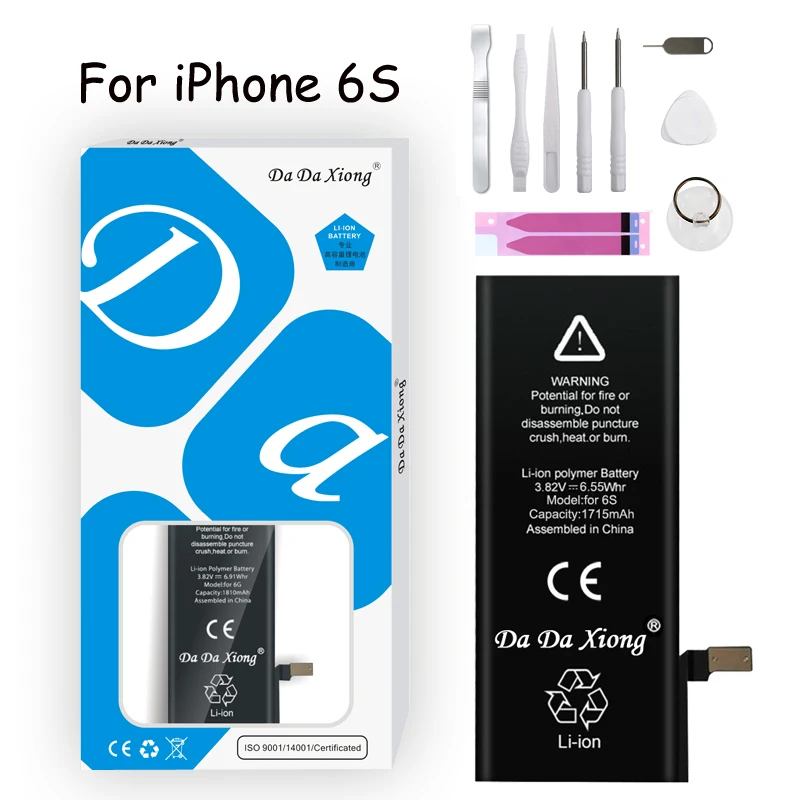 Оригинальный Da Xiong аккумулятор для iPhone 6S 6GS 1715mAh подлинный литий-ионный мобильный