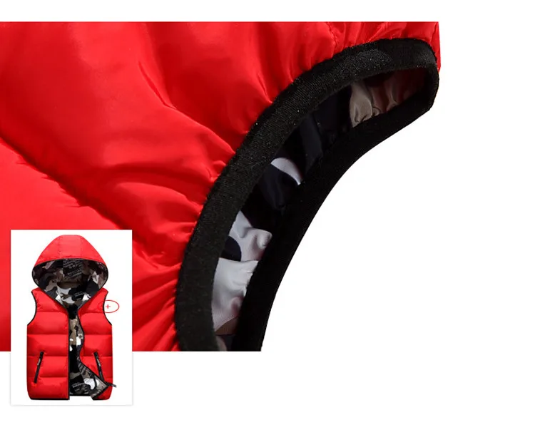 UNIVOS KUNI 2018men' теплый жилет chalecos para hombre, толстый теплый тонкий пуховик, камуфляжный жилет с капюшоном для мужчин/женщин Q533