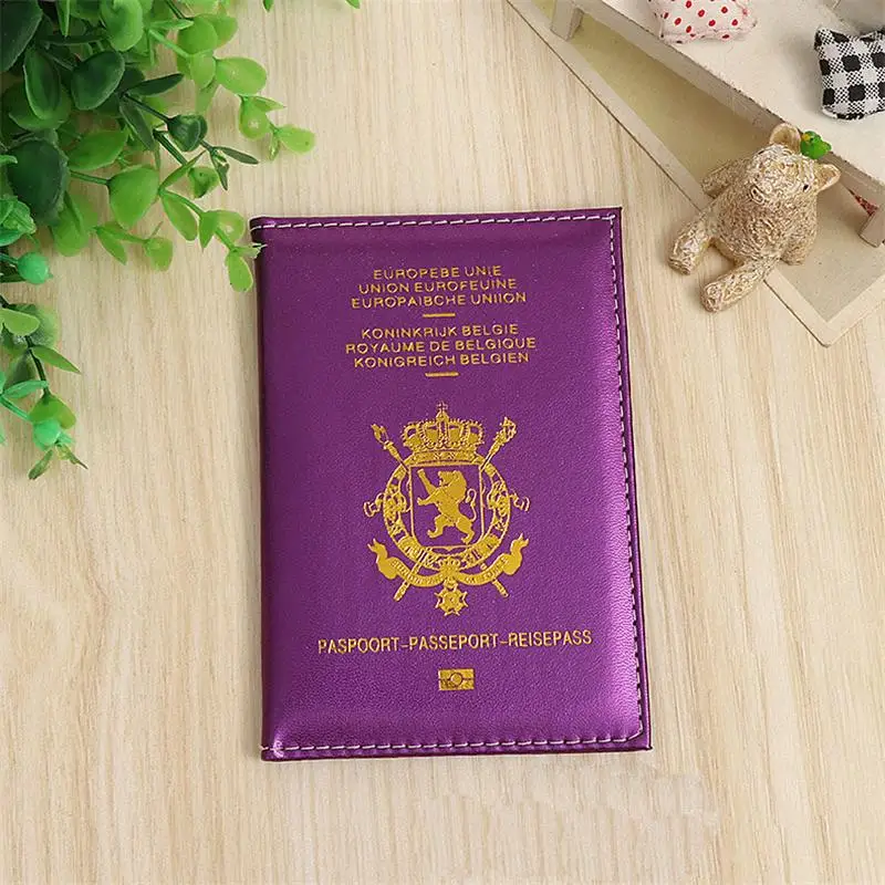 Purple Высокое качество, защитный чехол для паспорта в бельгийском стиле, защитный чехол для паспорта в деловом стиле - Цвет: Purple