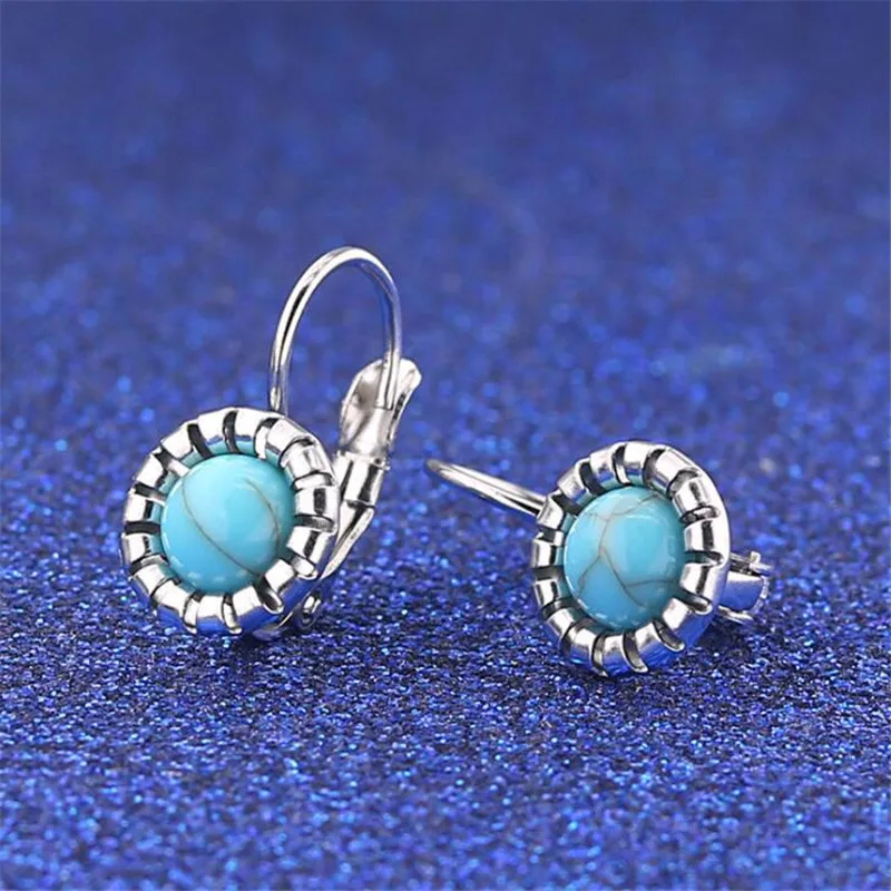 

France Style Titanium 316 L Stainless Steel With Brief Green And White Stone Women Drop Earrings de050