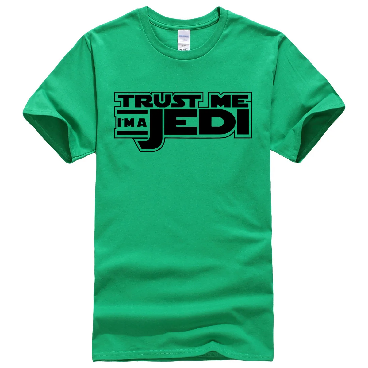 Летняя забавная уличная черная футболка в стиле хип-хоп homme STAR WAR Trust Me I'm a Jedi, Мужская футболка, модная брендовая одежда для фитнеса - Цвет: green1
