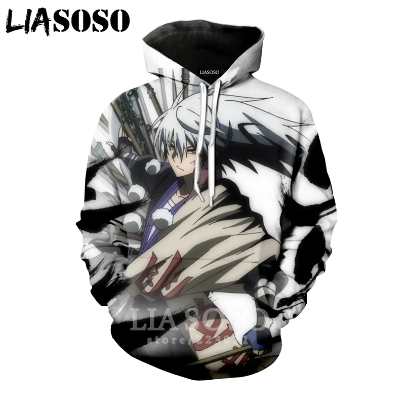 LIASOSO Зимний новый мужской женский модный свитшот с 3D принтом аниме Nurarihyon no Mago