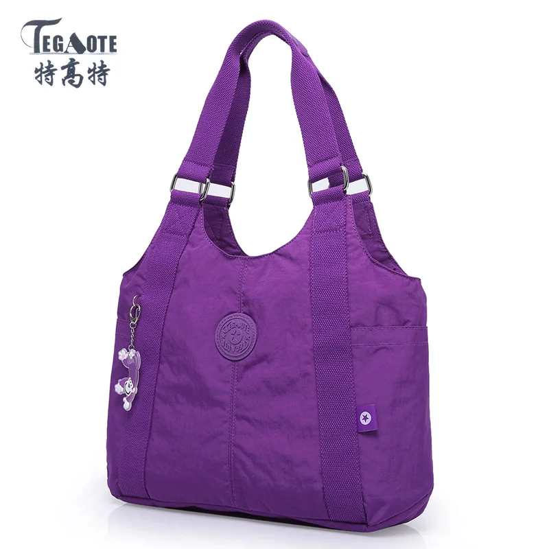 purple TEGAOTE, женская сумка через плечо, сумки для женщин, роскошные сумки, дизайнерские сумки с верхней ручкой, повседневные сумки, женские сумки - Цвет: purple