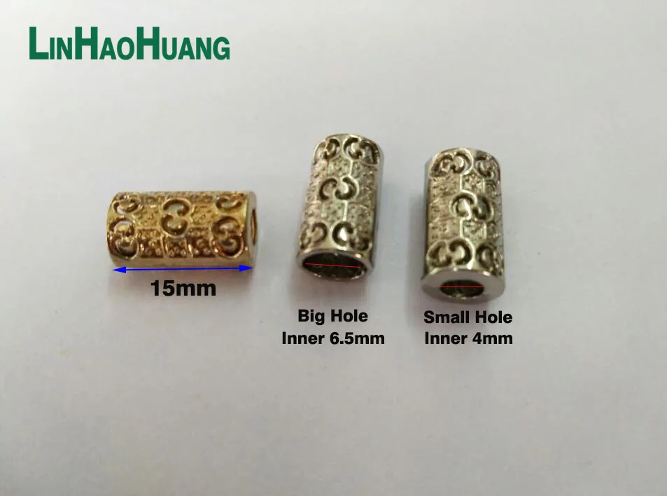 Оптовая продажа 100 шт./лот металлический цинковый сплав колокольчики концы шнура