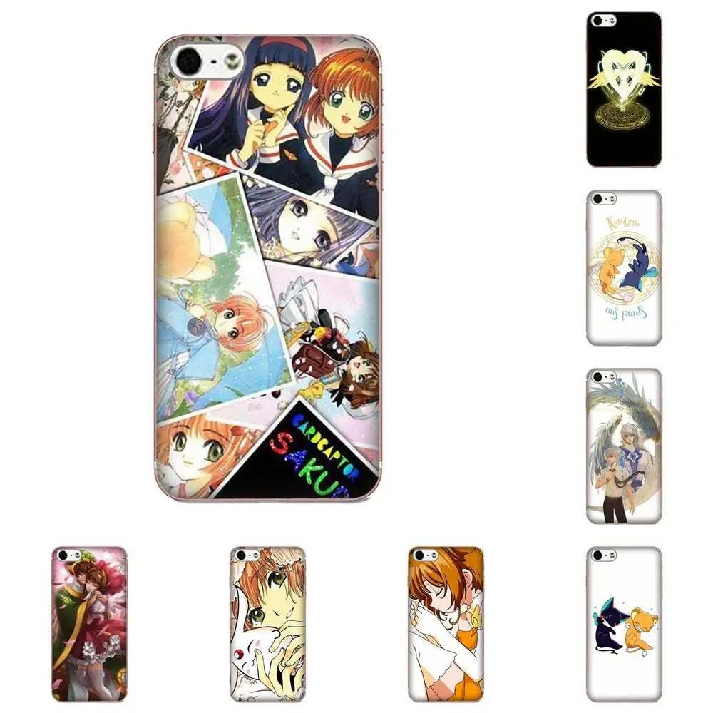 Сакура карта Captor ТПУ мягкий черный чехол для телефона Xiaomi Redmi Mi Note 7 8 9 SE Pro Lite Go Play |