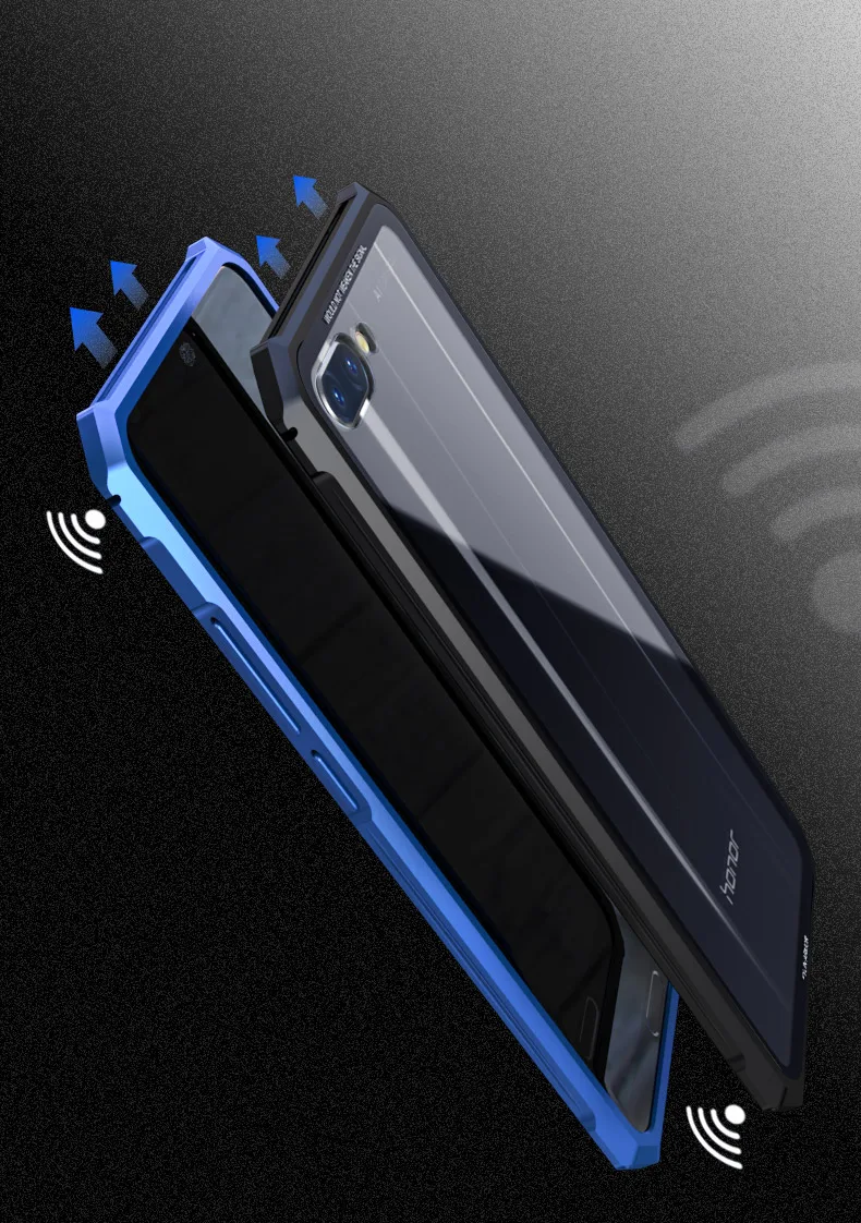 Для huawei Honor 10 защитный чехол самолета Бампер металлический винт сотовый телефон чехол для Honor10 с прозрачной задней закаленное Стекло