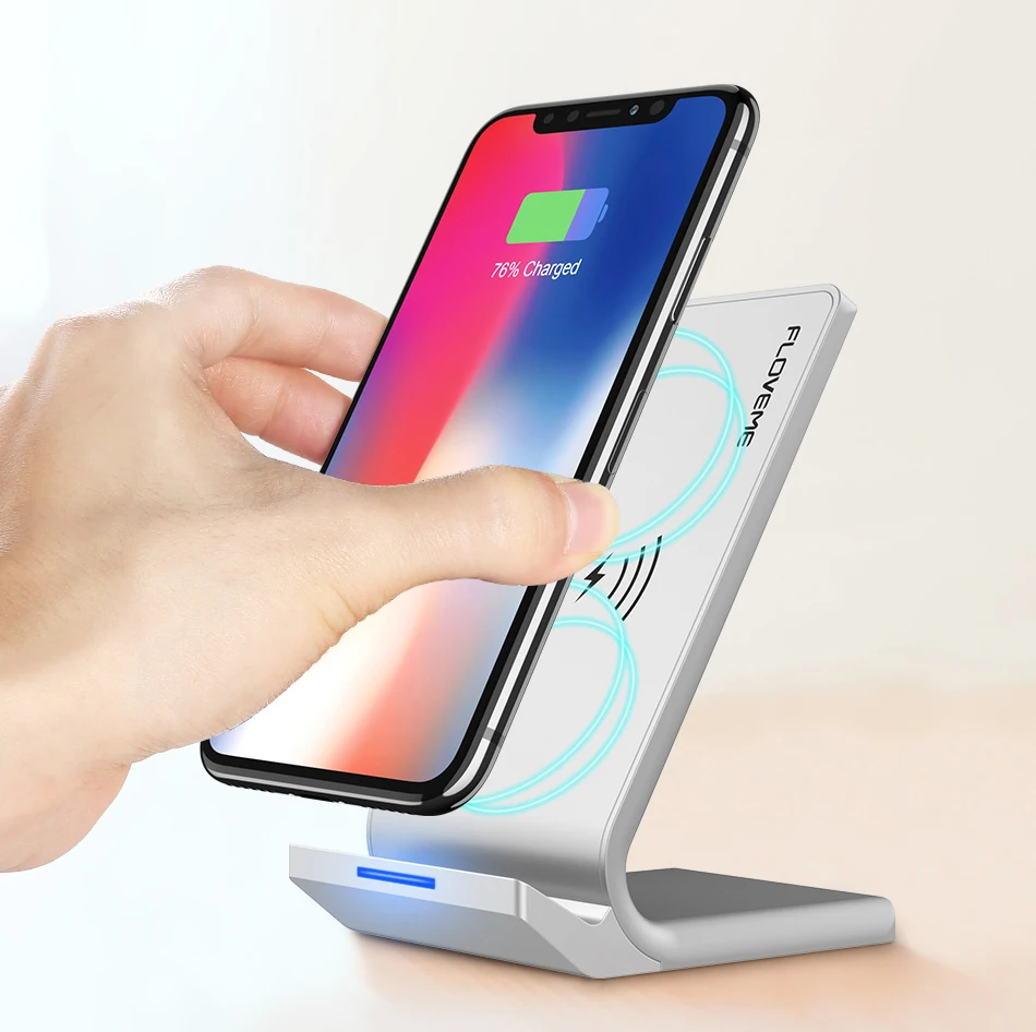FLOVEME 10 Вт Qi Беспроводное зарядное устройство для iPhone X XS Max XR 8 Plus USB Беспроводная зарядка для samsung S8 S10 S9 Note9 Зарядка для телефона