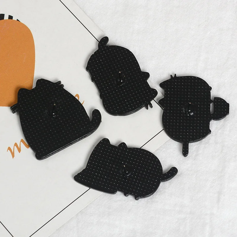Эмалированные заколки в виде мультяшного жира Серого Кота жадные едят все виды