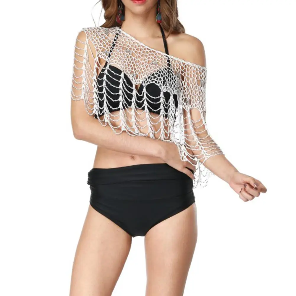 Пляжная блузка для бикини 2018 плавания и водных видов спорта вязаный крючком