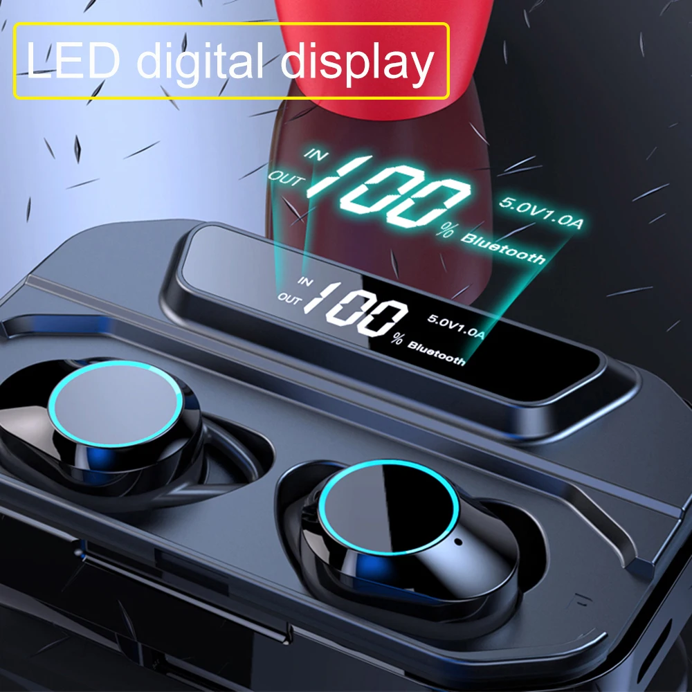 3300 мАч TWS Bluetooth 5 0 беспроводные наушники 9D стерео HIFI гарнитура IPX6