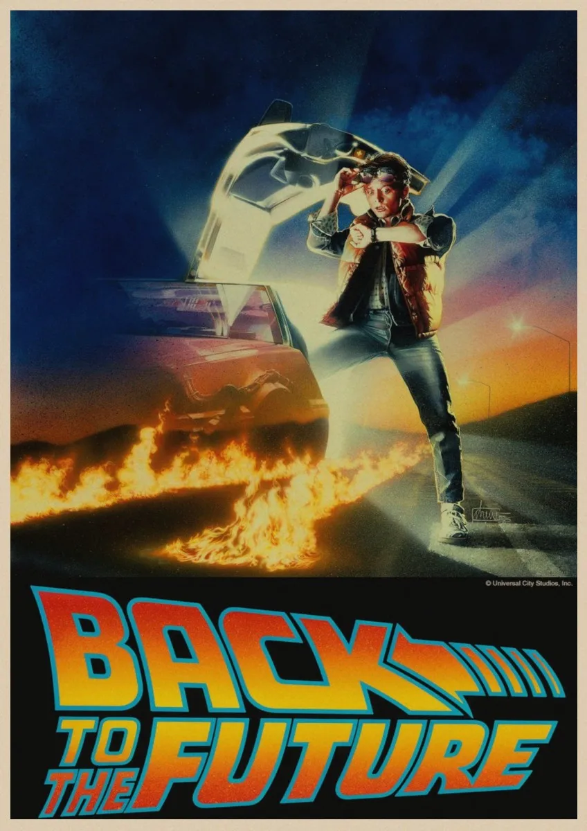 Классический фильм Back To The Future Ретро плакат крафт бумага бумажный постер home decor wall