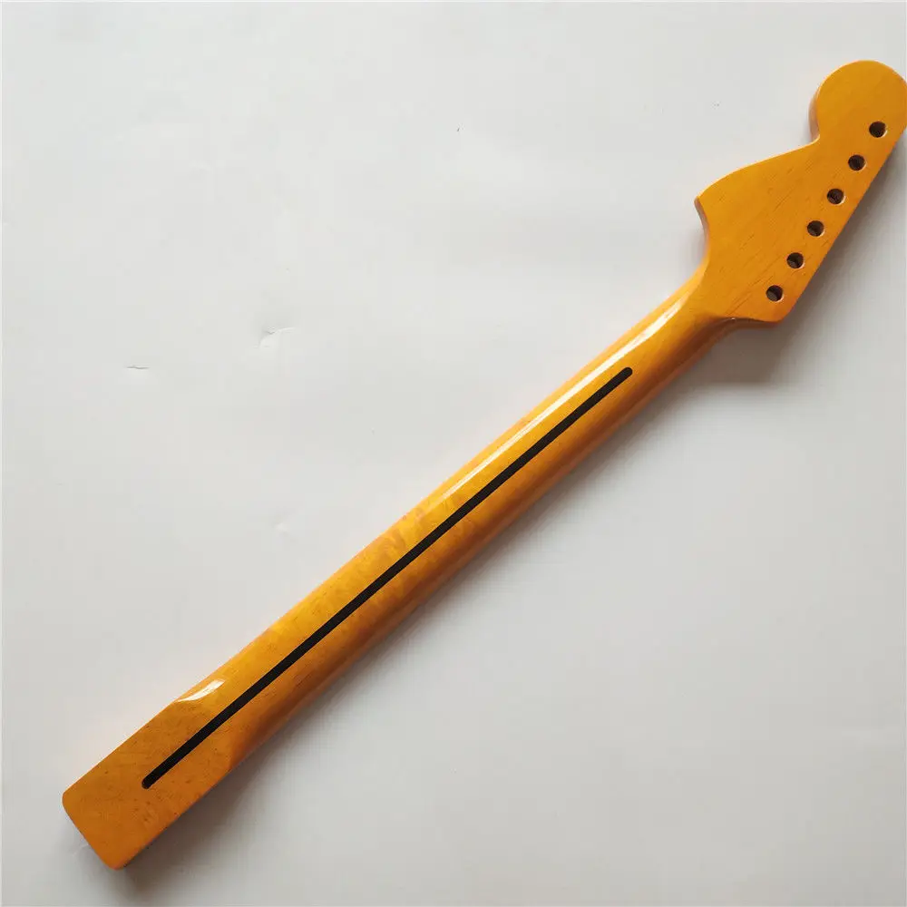 New Full scalloped Guitar Neck Replacement 24 Fret Maple ST style big headstock | Спорт и развлечения