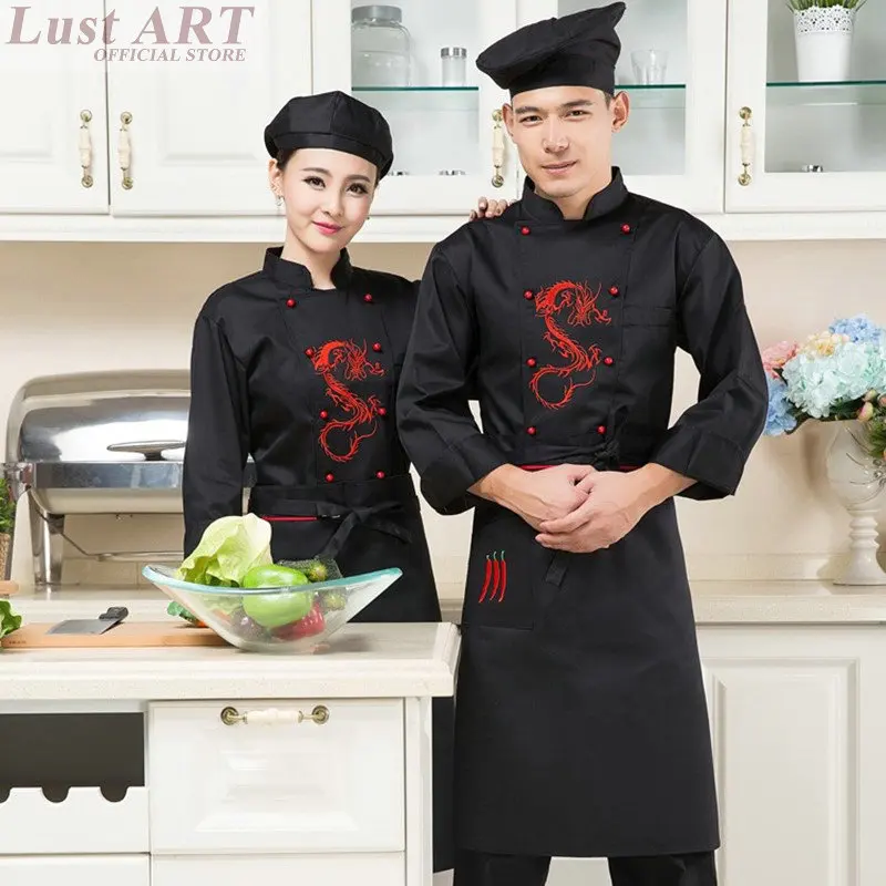

Food Service new chinese style elegant chef jacket hotel kitchen bar chef uniform restaurant fashion chef clothing AA012