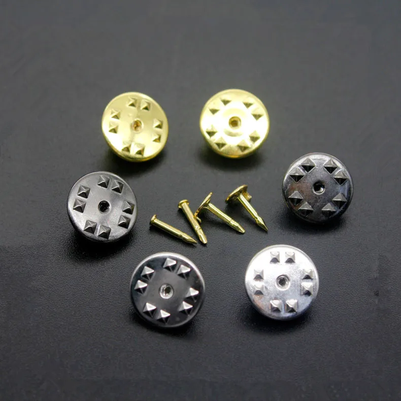 

100pcs/lot Gold Color Copper Nail Tie Tack Lapel Pin Back Clutch Scatter Butterfly Clasp Squeeze Badge Holder DIY Jewelry