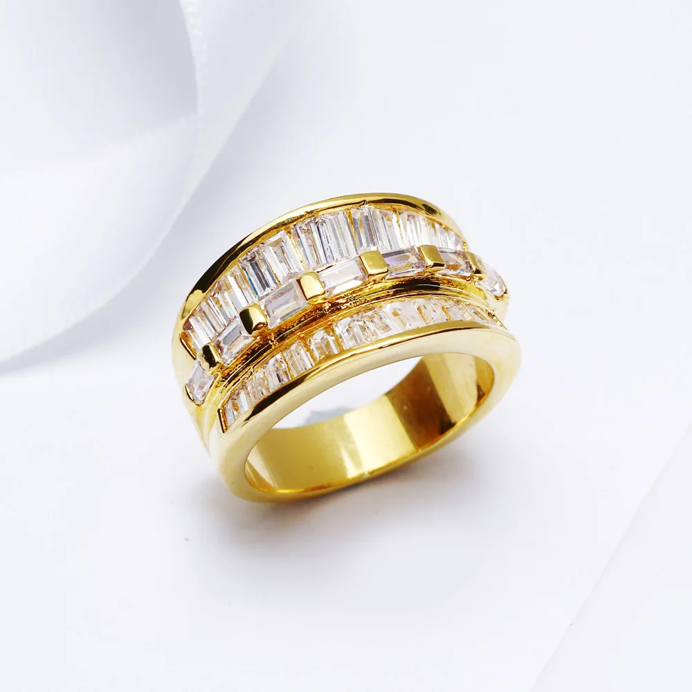 Dreamcarnival 1989 Корона кольцо для Для женщин Rhodium Gold Цвет квадратным вырезом CZ