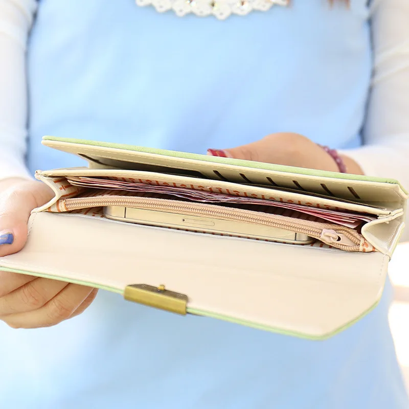 Новый модный дизайнерский цветной длинный женский кошелек Женский Микки