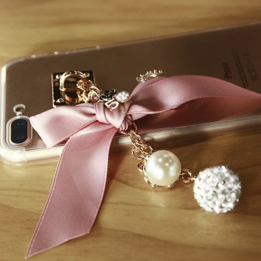 KISSCASE DIY Bow Knot Bling Glitter Case For iPhone 6 6s 7 8 Plus Soft Silicone Back Cover Coque | Мобильные телефоны и