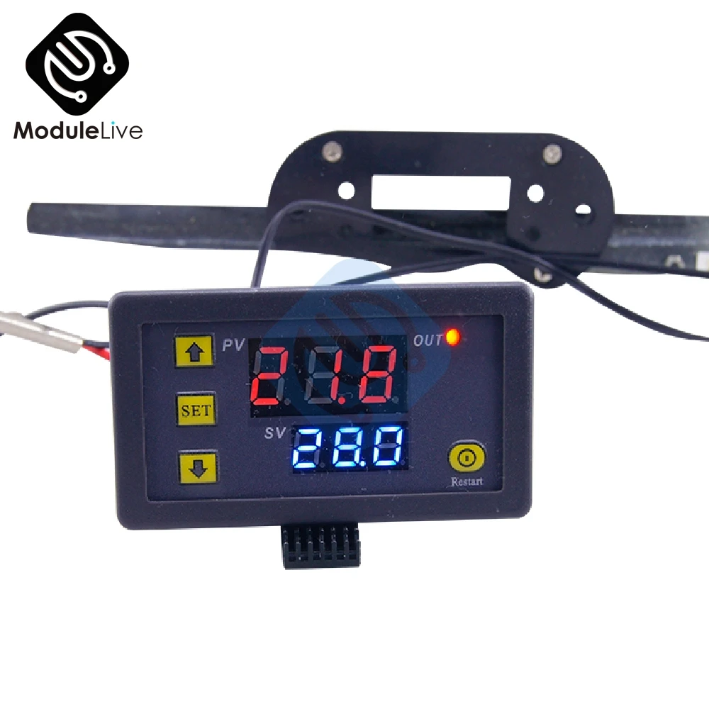 W3230 DC 12V 24V AC 110V 220V 20A цифровой дисплей контроллера температуры датчик теплового