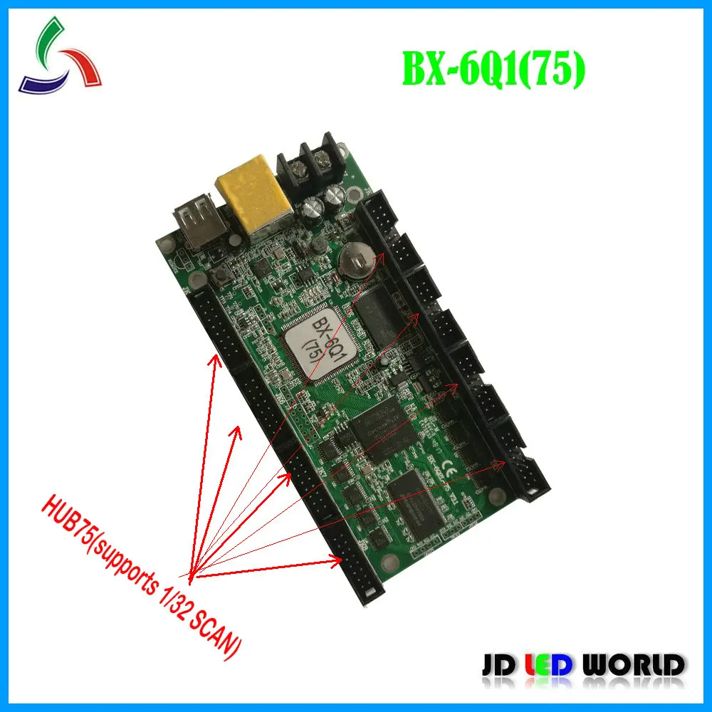 BX 6Q1 (75) Ethernet + USB lintel полноцветный светодиодный экран контроллера карты (замена 5Q1