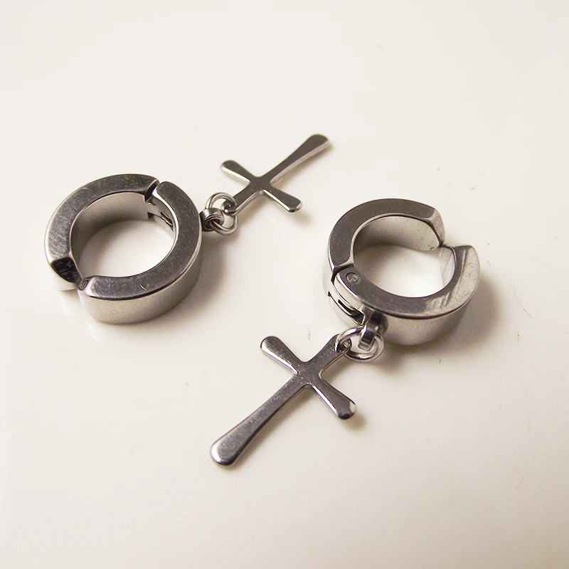 Серьги-гвоздики из нержавеющей стали SaYao 2 шт. кресты в стиле панк для мужчин и