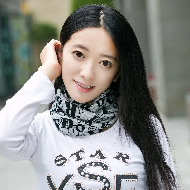 Женская вязаная шапка шарф на осень и зиму Повседневная шапочка женские шапки