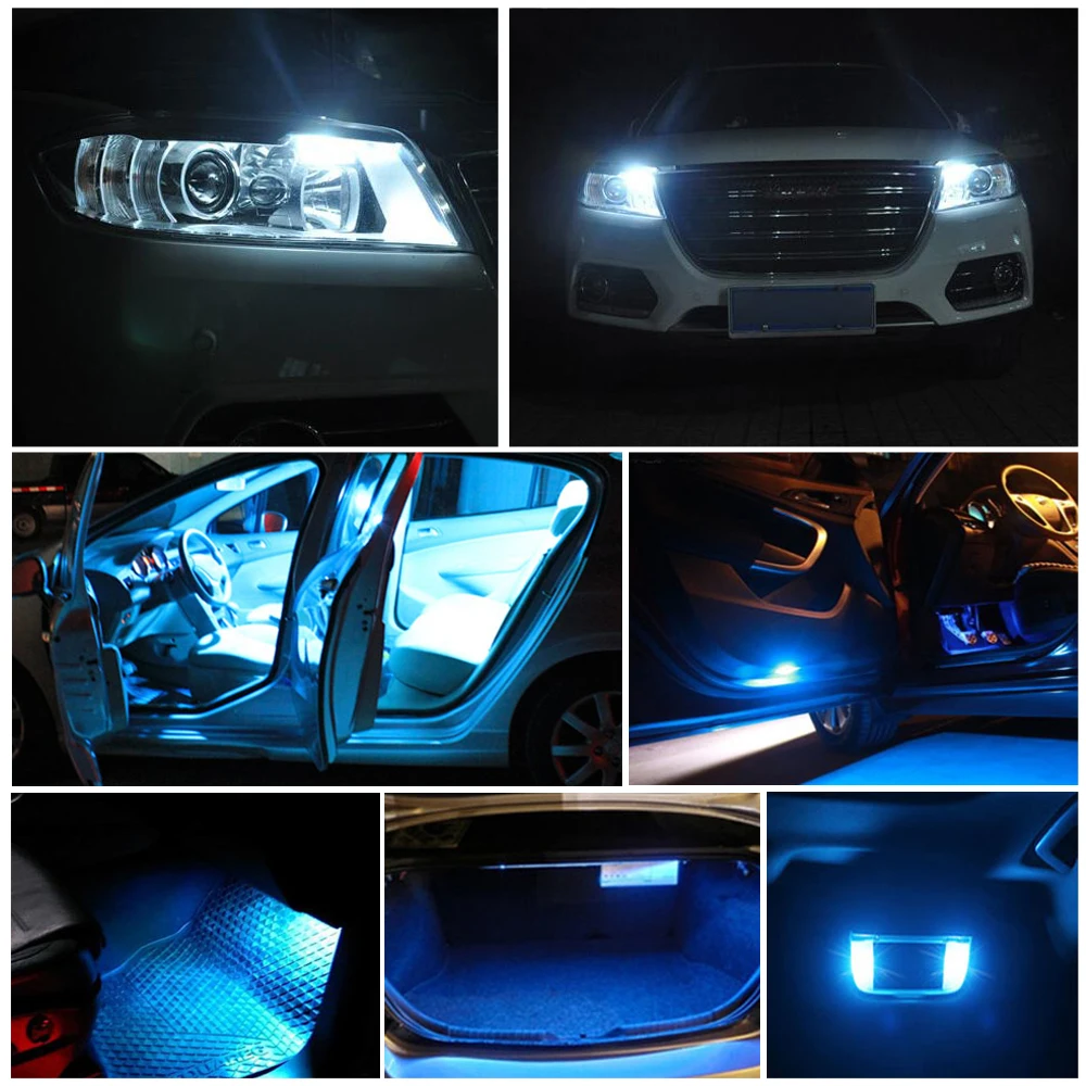 AEING 10PCS T10 W5W LED 12V Car Interior light Bulb SMD Dome Map Reading Parking Trunk License Plate Light Lamp Styling | Автомобили и