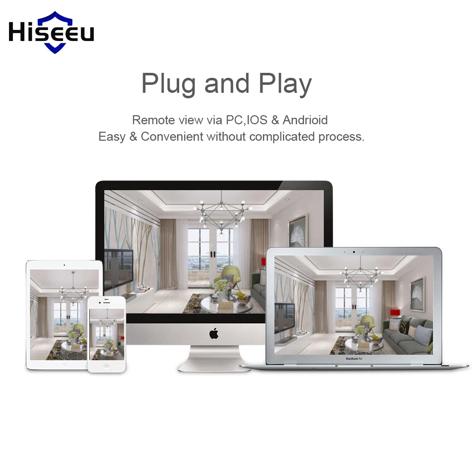 Hiseeu wifi Камера уличная bullet HD 720P IP kamara Водонепроницаемая беспроводная камера cctv