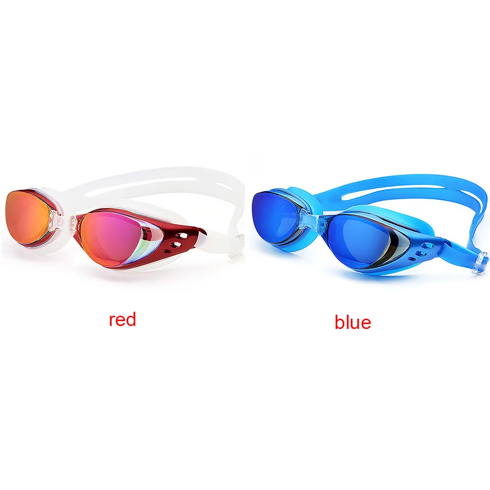Adults Swimming Goggles Unisex Anti-fog Anti-UV Diving Electroplating Glasses With Ear Plugs Accessories |