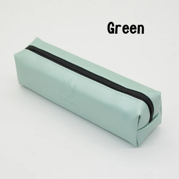 Green Чехол для карандашей школьные принадлежности Escolar Trousse Scolaire Stylo Kalemlik Kalem Kutusu Твердый Чехол-карандаш кожаный - Цвет: Green